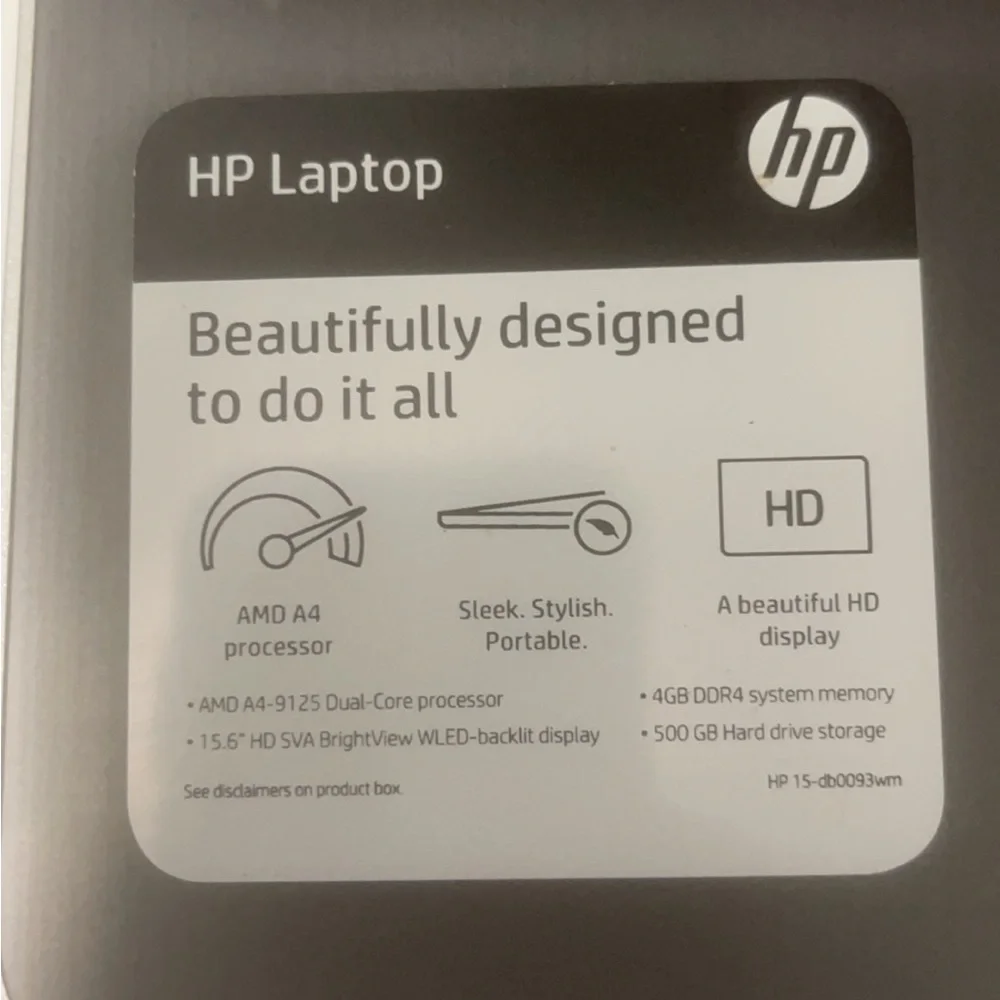 HP 15.6 inch laptop